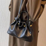 Vintage Woman Bucket Bag TOTE Bags Mini Purse Lady Shoulder Bag