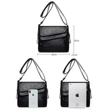 Women Leather Messenger Bag Handbags High Female Vintage Crossbody Bags