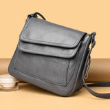 Women Leather Messenger Bag Handbags High Female Vintage Crossbody Bags