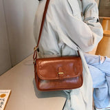 Vintage PU Leather Women Crossbody Messenger Bags Ladies Handbags