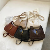 Stone Pattern Crossbody Bags for Women Winter Small Saddle Handbags