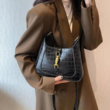Stone Pattern Crossbody Bags for Women Winter Small Saddle Handbags