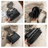 Leather Crossbody Bag Wide Shoulder Strap Messenger Purse