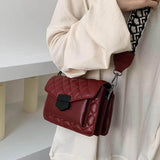 Leather Crossbody Bag Wide Shoulder Strap Messenger Purse