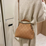 Winter Women Handbags Retro PU Leather Shell Crossbody Bags Totes Shopping Bag