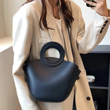 Lattice Shoulder Bag Bucket Crossbody Clutch Purse with Handle
