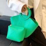 Lattice Shoulder Bag Bucket Crossbody Clutch Purse with Handle