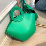 Lattice Shoulder Bag Bucket Crossbody Clutch Purse with Handle