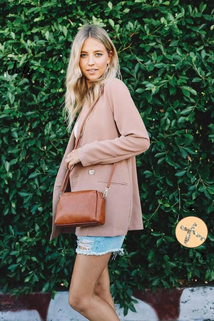 Triple Zip Small Crossbody Bag