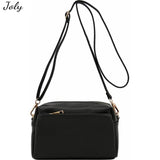 Triple Zip Small Crossbody Bag