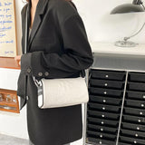 High Capacity Leather Shoulder Bag Classic Crossbody Handbag