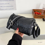 High Capacity Leather Shoulder Bag Classic Crossbody Handbag