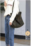 Vintage Canvas Camouflage Shoulder Bag Green