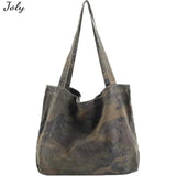 Vintage Canvas Camouflage Shoulder Bag Green
