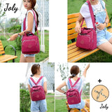 Women's 3-in-1 Shoulder Bag Backpack Nylon Messenger Bag