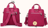 Women's 3-in-1 Shoulder Bag Backpack Nylon Messenger Bag