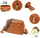 Leopard Crossbody Bag for Women Vegan Leather Shoulder Purse Zipped