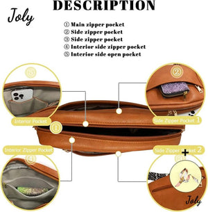 Leopard Print Crossbody Bag Women's Vegan Leather Shoulder Purse