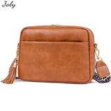 Leopard Print Crossbody Bag Women's Vegan Leather Shoulder Purse