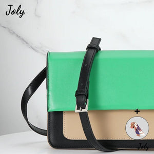 Women's Patchwork Flap Shoulder Bag Sling Bag