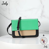 Women's Patchwork Flap Shoulder Bag Sling Bag