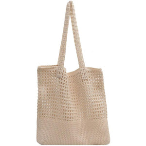 Casual Hollow Knitted Large-Capacity Women's Shoulder Tote Handbag