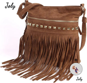 Tassel Shoulder Bag for Travel Shopping, Ladies Bags with Adjustable Strap