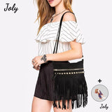 Tassel Shoulder Bag for Travel Shopping, Ladies Bags with Adjustable Strap