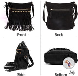 Tassel Shoulder Bag for Travel Shopping, Ladies Bags with Adjustable Strap
