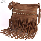 Tassel Shoulder Bag for Travel Shopping, Ladies Bags with Adjustable Strap