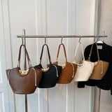 Y2k High Capacity Tote Handbags PU Leather Shoulder Bags for Women