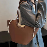 Y2k High Capacity Tote Handbags PU Leather Shoulder Bags for Women