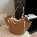 Y2k High Capacity Tote Handbags PU Leather Shoulder Bags for Women