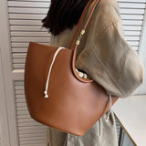 Y2k High Capacity Tote Handbags PU Leather Shoulder Bags for Women
