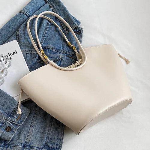 Y2k High Capacity Tote Handbags PU Leather Shoulder Bags for Women