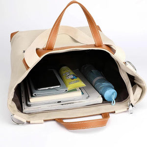 3D Canvas Bag Large Capacity Shoulder Bag Anti Theft Handbag