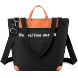 3D Canvas Bag Large Capacity Shoulder Bag Anti Theft Handbag
