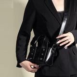 PU Leather Women Handbag High Women's Bag Rivet Mini Shoulder Messenger Bag