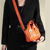 PU Leather Women Handbag High Women's Bag Rivet Mini Shoulder Messenger Bag