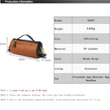 Oil Wax Leather Crossbody Purse Wide Strap Handbag for Women