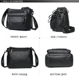 Women Soft Pu Leather Shoulder Bag Small Square Crossbody Purses Vintage