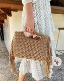 Straw Beach Bags Tassel Handbag Weave Grass Bag Summer Travel
