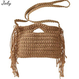 Straw Beach Bags Tassel Handbag Weave Grass Bag Summer Travel
