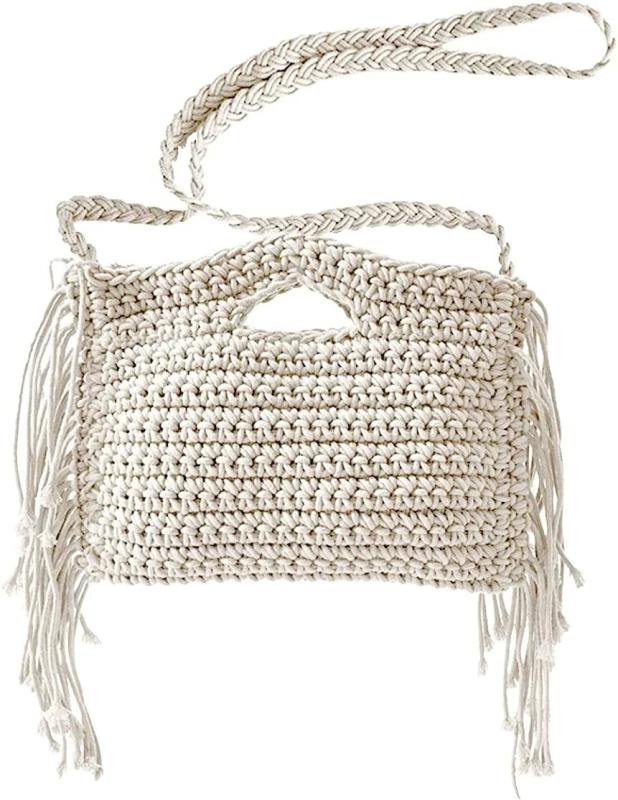 Straw Beach Bags Tassel Handbag Weave Grass Bag Summer Travel