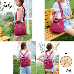 Canvas Shoulder Bag Backpack Nylon Messenger 3 in 1 Handbag