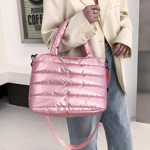 Space Cotton Shoulder Bag Large Capacity Tote Bag Pillow Bag