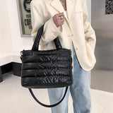 Space Cotton Shoulder Bag Large Capacity Tote Bag Pillow Bag