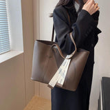 Large Capacity Women Shoulder Bag Pu Leather Tote Bag