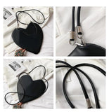 Heart Shaped Women's Shoulder Bag Soft Purses and Handbags