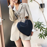 Heart Shaped Women's Shoulder Bag Soft Purses and Handbags